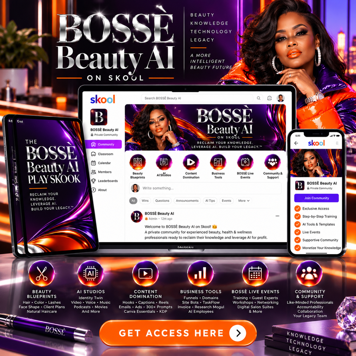 BOSSÈ Beauty AI | Skool Community Access