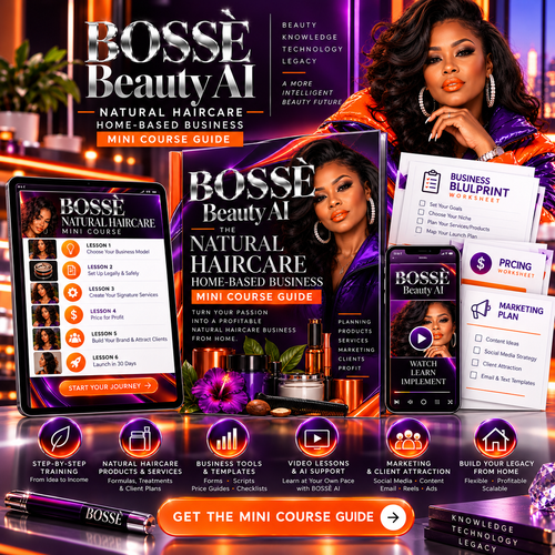 BOSSÈ Beauty AI Natural Haircare Home-Based Business Mini Course Guide